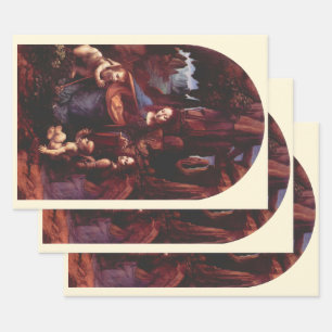 De Madonna van de Rotsen van Leonardo da Vinci Inpakpapier Vel