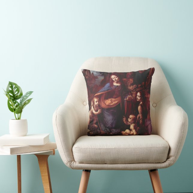 De Madonna van de Rotsen van Leonardo da Vinci Kussen (Stoel)