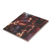 De Madonna van de Rotsen van Leonardo da Vinci Tegeltje (Zijkant)
