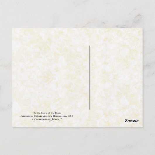 De Madonna van de Rozen Briefkaart (Achterkant)