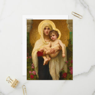 De Madonna van de Rozen door William Bouguereau Uitnodiging Briefkaart