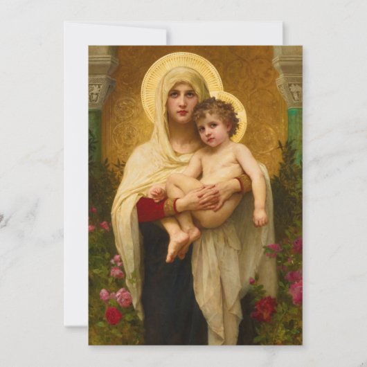 De Madonna van de Rozen van William Bouguereau Kaart (Voorkant)