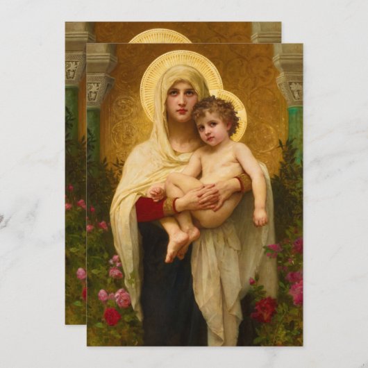 De Madonna van de Rozen van William Bouguereau Kaart (Voorkant / Achterkant)
