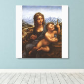 De Madonna van de Yarnwinder circa 1501 Canvas Afdruk (Insitu (Houten vloer))