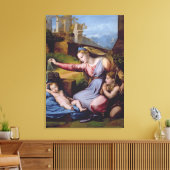 De Madonna van het Blauwe Diadem of de Madonna van Canvas Afdruk (Insitu (Woonkamer))