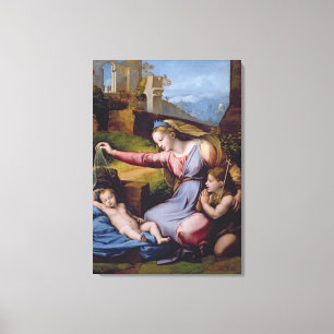De Madonna van het Blauwe Diadem of de Madonna van Canvas Afdruk