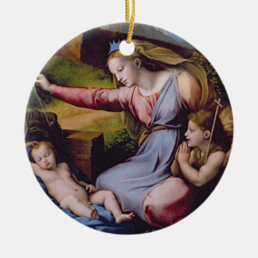 De Madonna van het Blauwe Diadem of de Madonna van Keramisch Ornament (Voorkant)