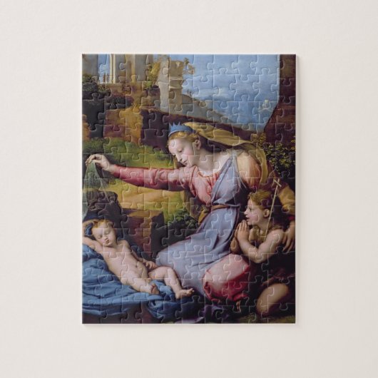 De Madonna van het Blauwe Diadem of de Madonna van Legpuzzel (Verticaal)