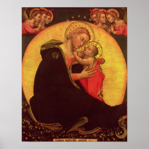 De Madonna van Humility, 1390-1400 Poster