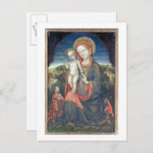 De Madonna van Humility, geadoreerd door Leonello Briefkaart (Voorkant / Achterkant)