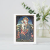 De Madonna van Humility, geadoreerd door Leonello Briefkaart (Staand voorkant)