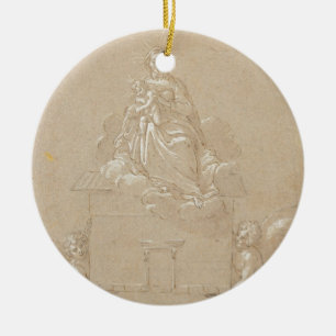 De Madonna van Loreto (pen en inkt) Keramisch Ornament