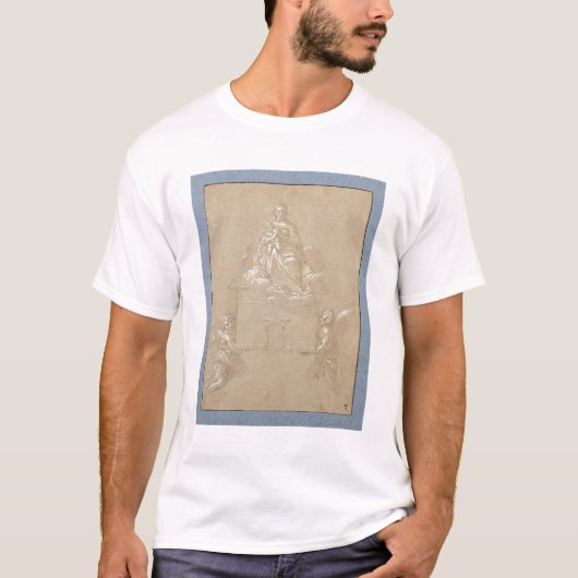 De Madonna van Loreto (pen en inkt) T-shirt (Voorkant)