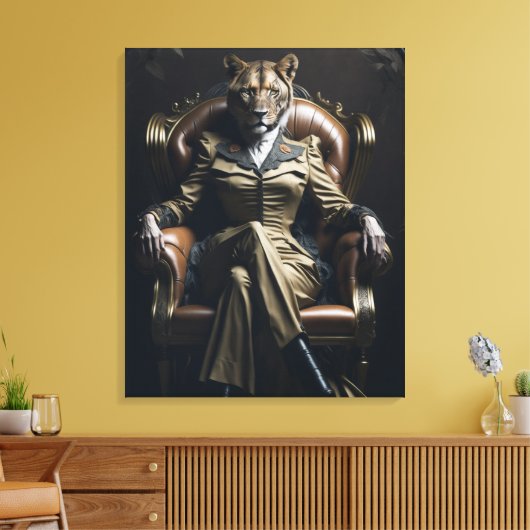 De maffia van de leeuwin canvas afdruk (Insitu (Woonkamer))