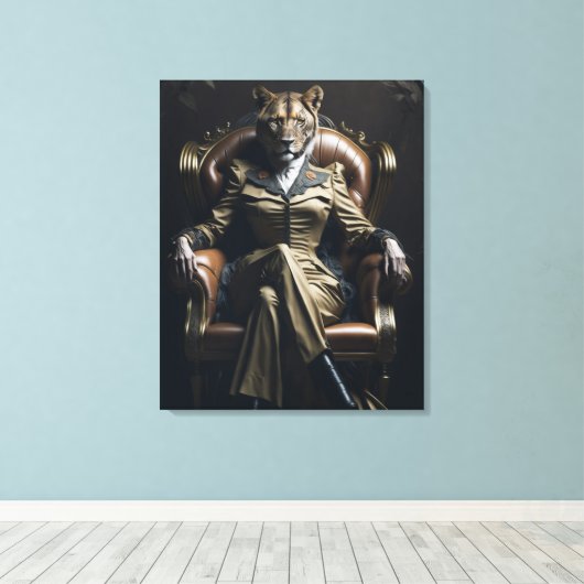 De maffia van de leeuwin canvas afdruk (Insitu (Houten vloer))