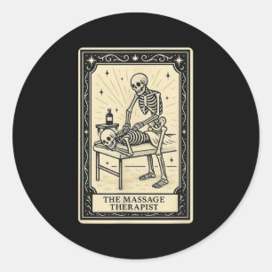 De Mage Therast Tarot Kaart - Halloween Soky Gothi Ronde Sticker