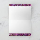 De Magenta Roze Lovertjes Faux van Girly Kaart (Binnen)