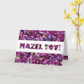 De Magenta Roze Lovertjes Faux van Girly Kaart (Gele Bloem)