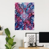 De Magenta Starseed Spirit Bloom Wandkunst Poster (Thuiskantoor)