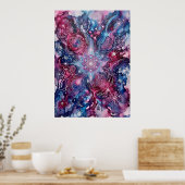 De Magenta Starseed Spirit Bloom Wandkunst Poster (Keuken)