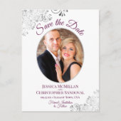 De magenta van de aciteit & het Witte Weddenschap Aankondigingskaart (Voorkant)