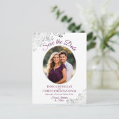 De magenta van de aciteit & het Witte Weddenschap  Aankondigingskaart (Staand voorkant)