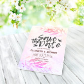 De magenta Waterverf verlaat het huwelijk sparen d Save The Date