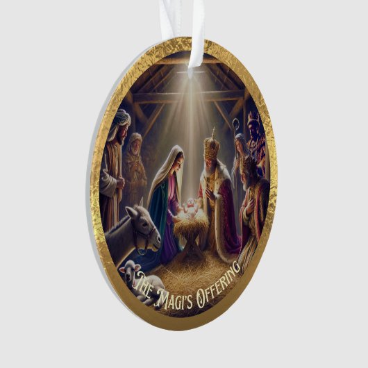 De Magi’s bieden acryl Ornament (voorkant)