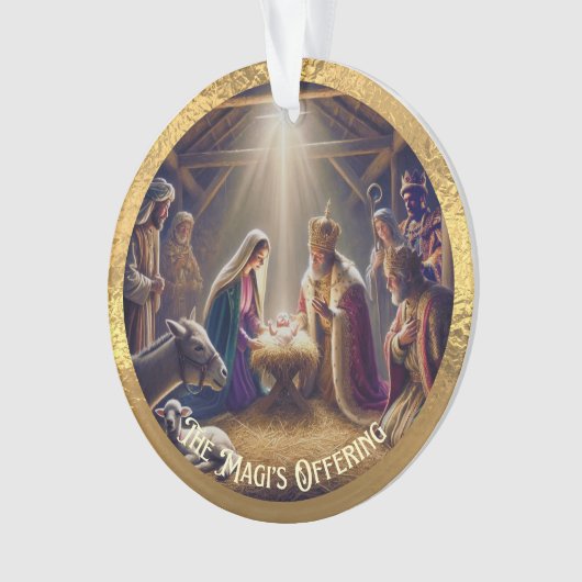 De Magi’s bieden acryl Ornament (voorkant)