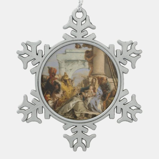 De Magi Tin Sneeuwvlok Ornament (Voorkant)