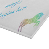 De Magic begint hier in het Unicorn Cutting Board Snijplank (Hoek)