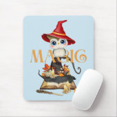 De Magic Witch Uil Herfst Halloween thema Muismat (Met muis)