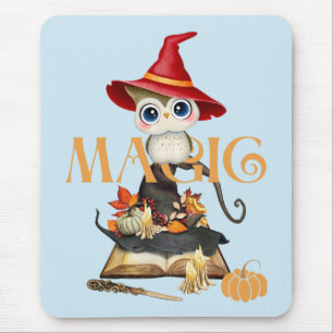 De Magic Witch Uil Herfst Halloween thema Muismat