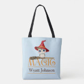De Magic Witch Uil Herfst thema gepersonaliseerd Tote Bag (Achterkant)