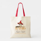 De Magic Witch Uil Herfst thema gepersonaliseerd Tote Bag (Achterkant)