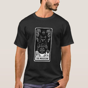 De Magicische Kat Devil Tarot Kaart Halloween T-shirt