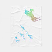 De Magie begint hier Unicorn Fleece Deken (Voorkant)