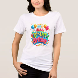De magie van ballonnen taart Happy Birthday Tri-Blend Shirt