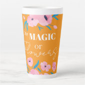 De magie van bloemen latte mok (Voorkant)