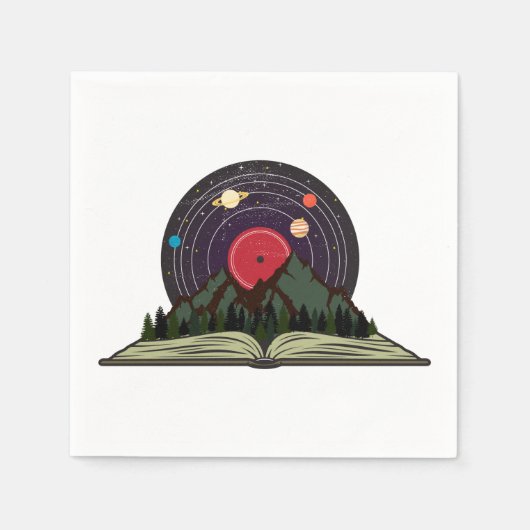 de magie van boeken  vinyl record servet (Voorkant)