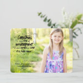 De magie van de kerstfotofeestkaart feestdagenkaart (Staand voorkant)