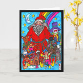 De magie van de kerstkaart kaart (Gele Bloem)