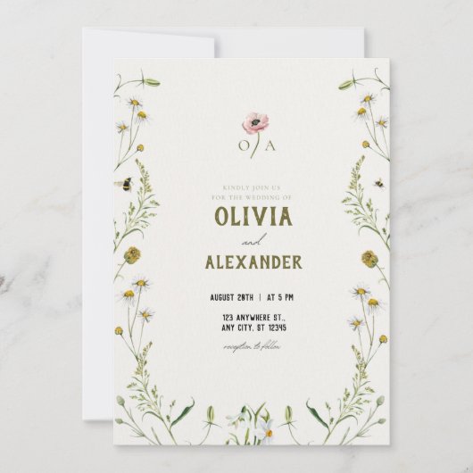 De magie van de lange uitnodigingen bruiloft (Voorkant)