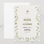 De magie van de lange uitnodigingen bruiloft (Voorkant / Achterkant)