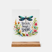 De magie van de lente bloemen acryl bord (Voorkant)