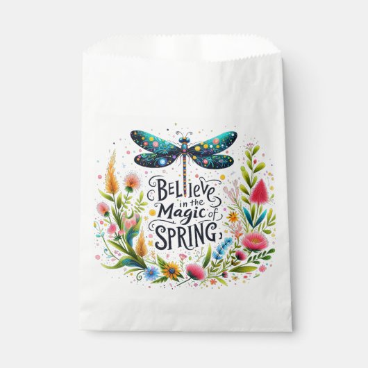 De magie van de lente bloemen bedankzakje (Voorkant)