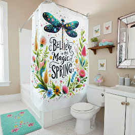 De magie van de lente bloemen douchegordijn