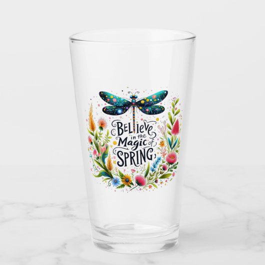 De magie van de lente bloemen glas (Voorkant)