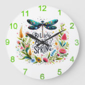 De magie van de lente bloemen grote klok (Voorkant)