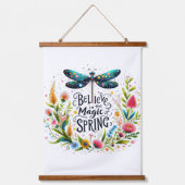 De magie van de lente bloemen hangend wandkleed (Voorkant)